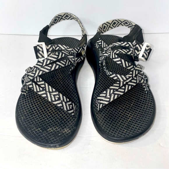 Chaco Shoes - Chaco Sandals Womens Size 6 Black & White Strappy